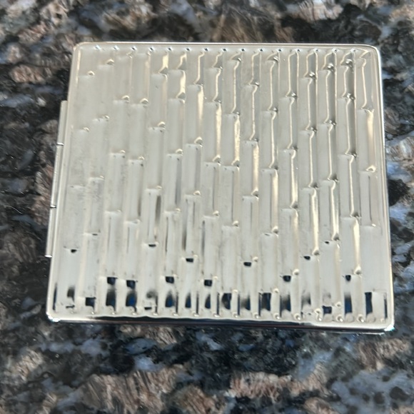 GUCCI BAMBOO SILVER TONE DOUBLE SIDED COMPACT MIRROR NEW - Picture 5 of 8